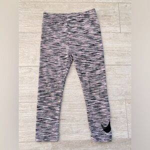 3-4T Nike Kids' Pink and Black Workout Leggings